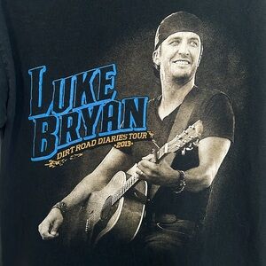 Luke Bryan Graphic 2013 Tour TShirt Black Size Medium